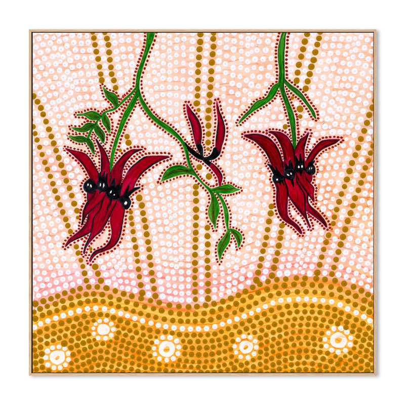 wall-art-print-canvas-poster-framed-Sturts Desert Peas , By Domica Hill-4