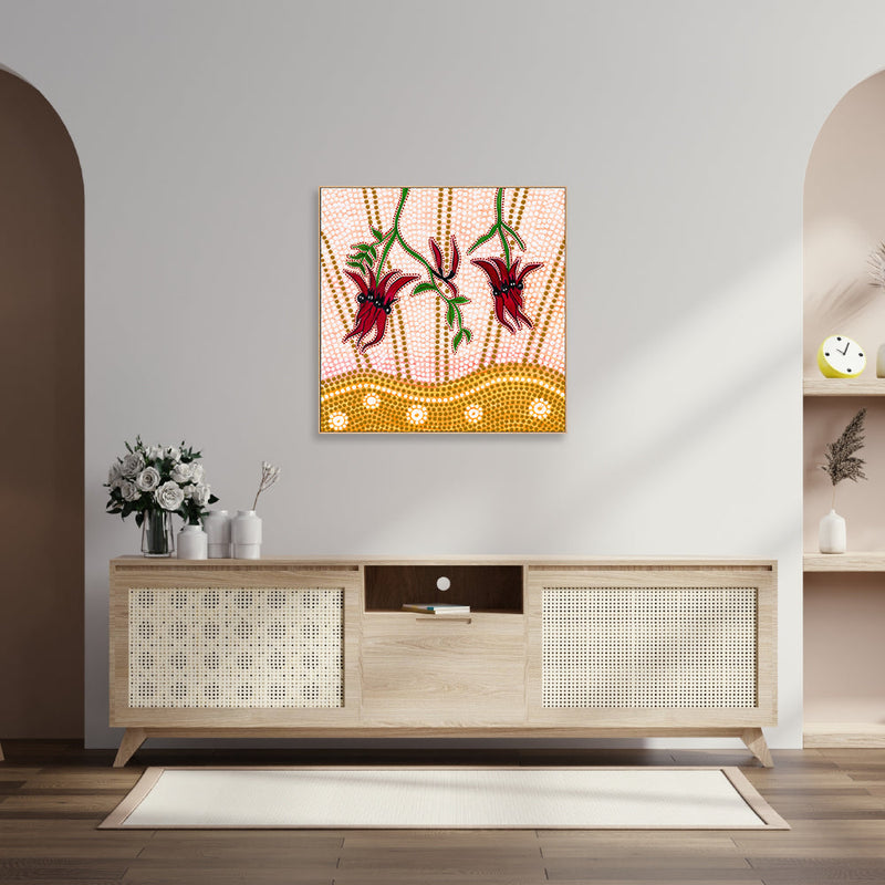 wall-art-print-canvas-poster-framed-Sturts Desert Peas , By Domica Hill-7