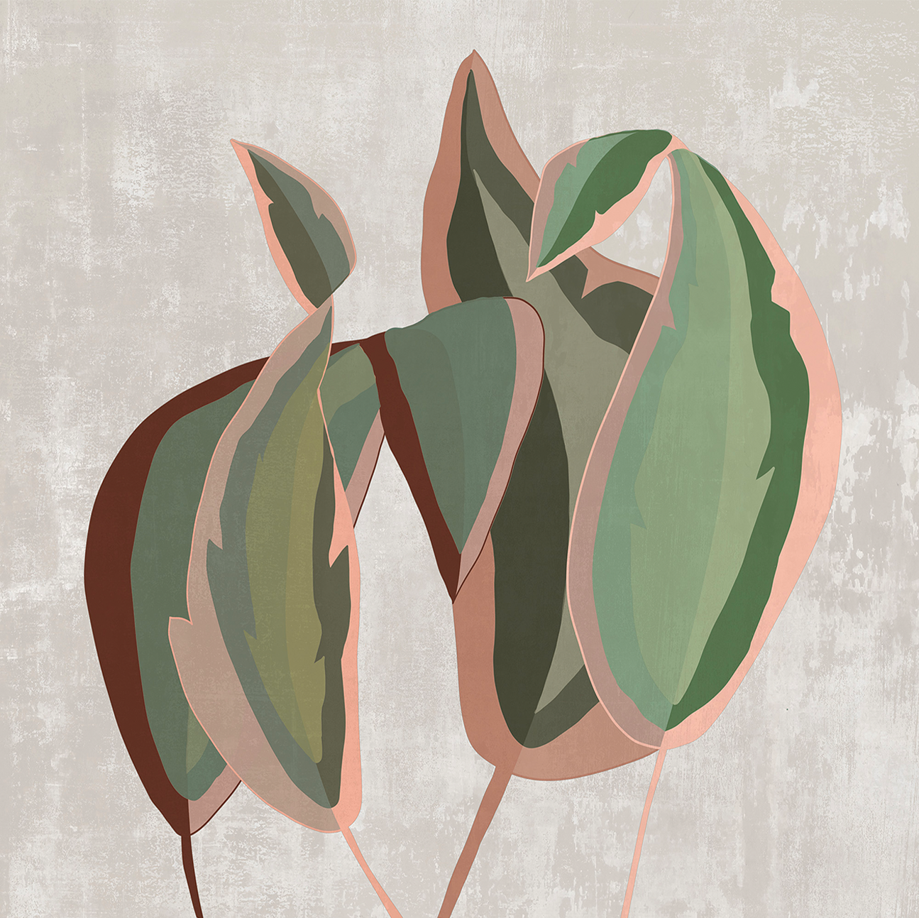 wall-art-print-canvas-poster-framed-Subdued Tropic Fern-1