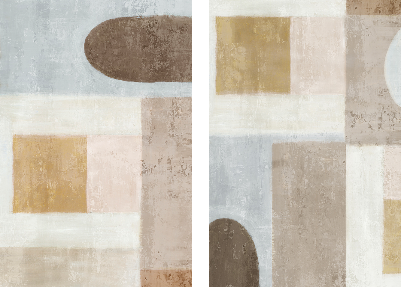 wall-art-print-canvas-poster-framed-Subtle Drift, Style A & B, Set Of 2-1