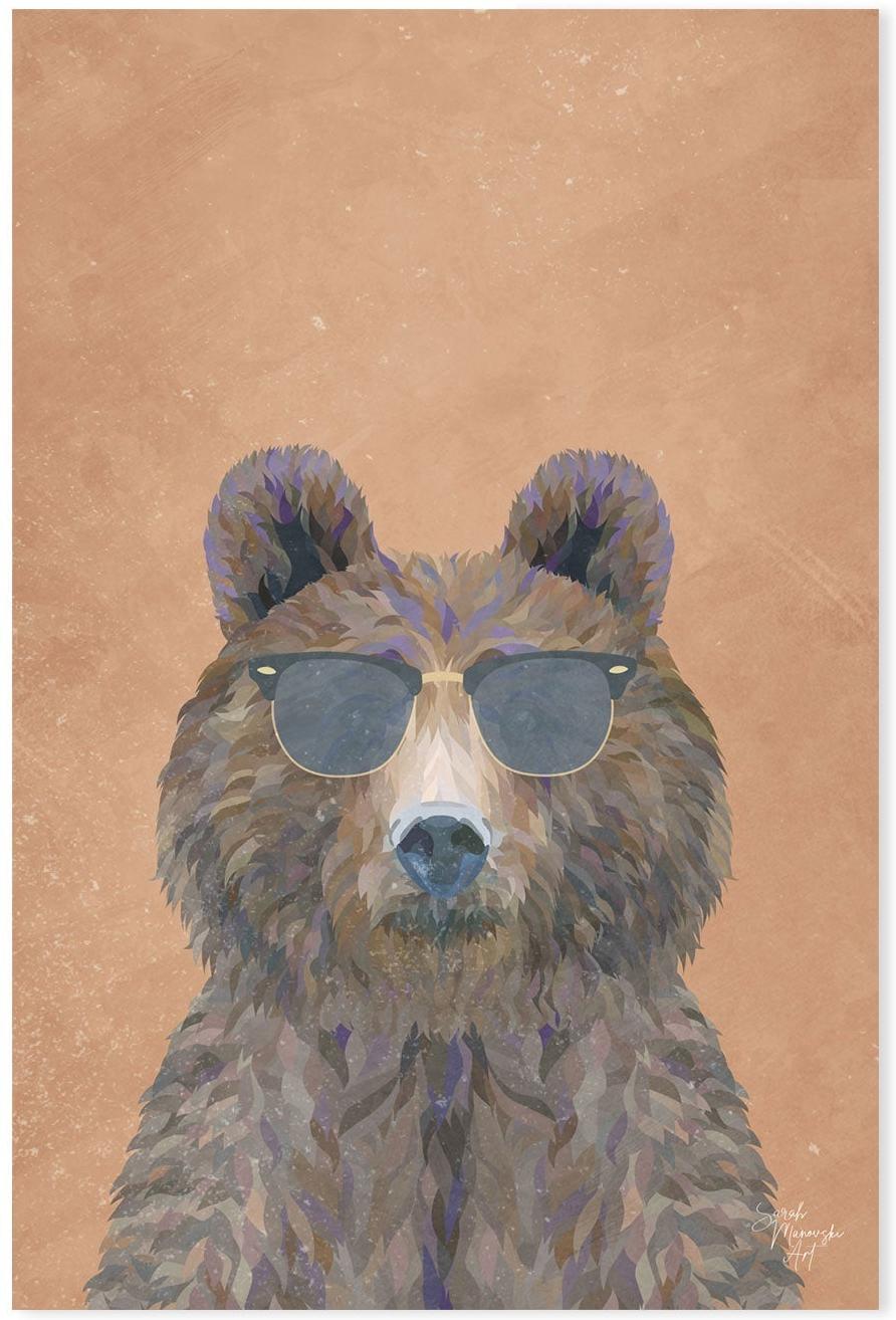 wall-art-print-canvas-poster-framed-Summer Bear , By Sarah Manovski-GIOIA-WALL-ART