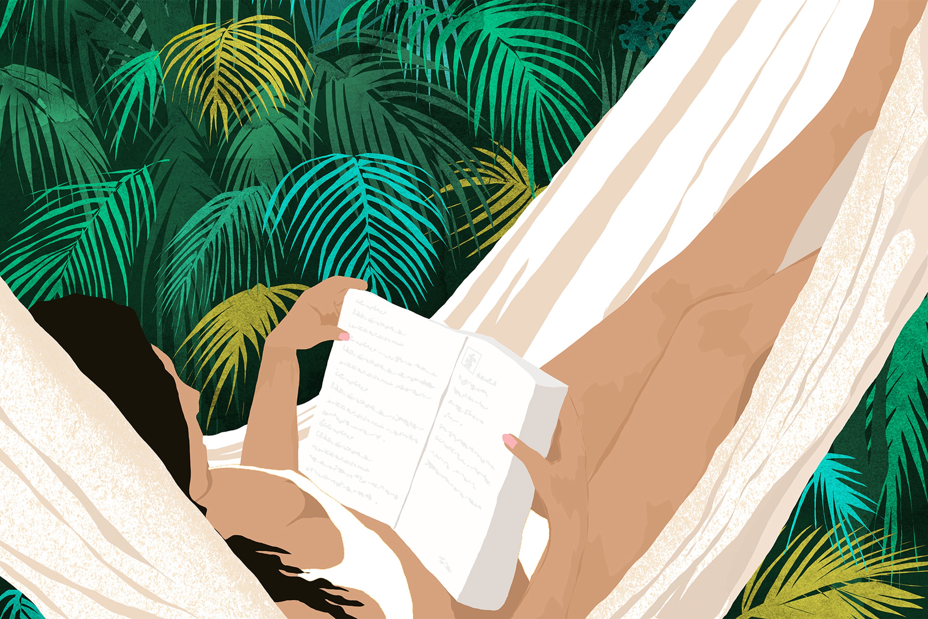 wall-art-print-canvas-poster-framed-Summer Hammock Reading-1