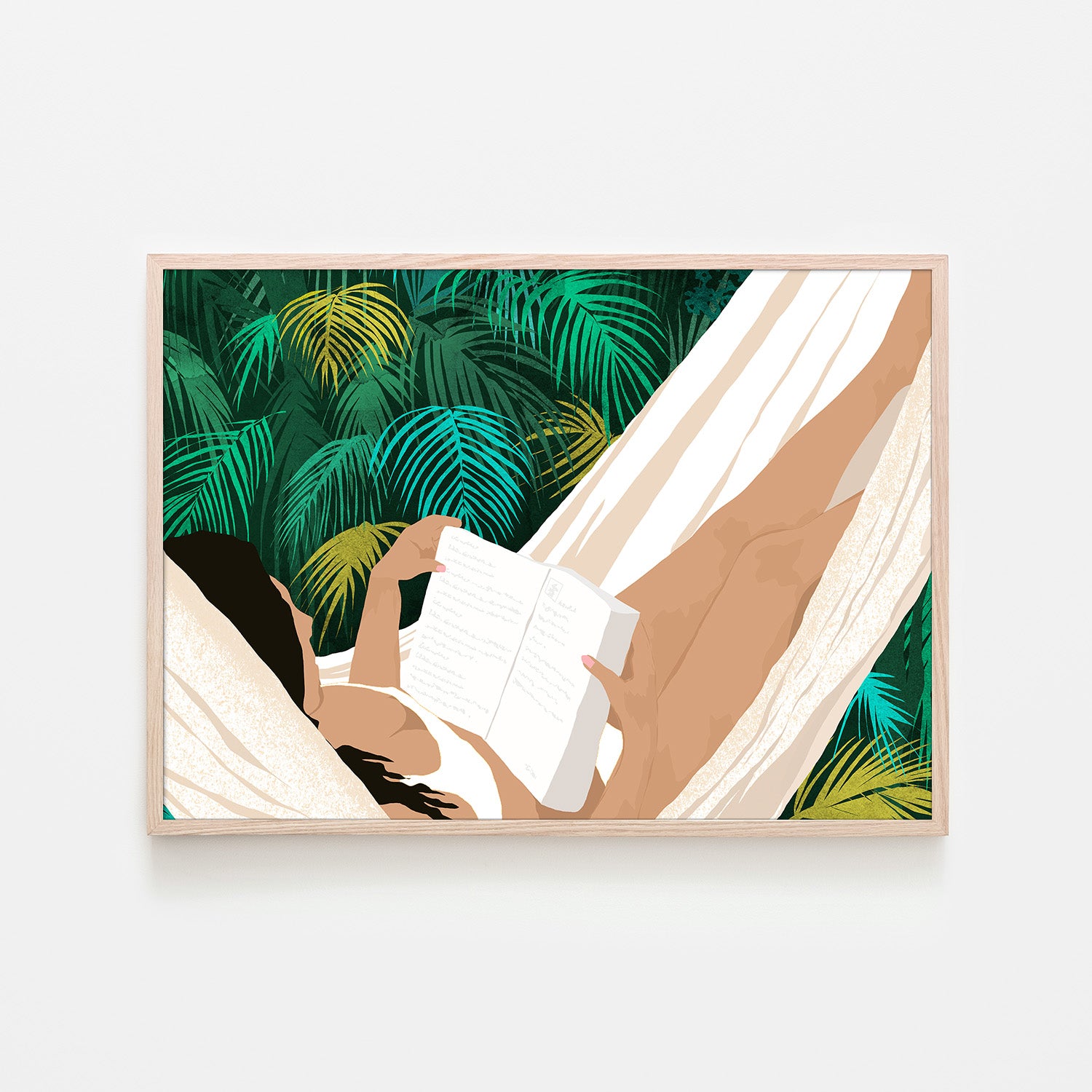 wall-art-print-canvas-poster-framed-Summer Hammock Reading-6
