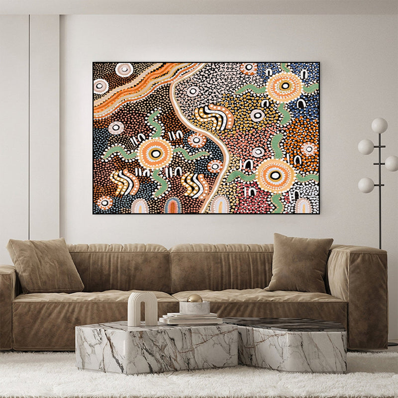wall-art-print-canvas-poster-framed-Summertime, Style A, Earth Tones , By Tahni Derbin-GIOIA-WALL-ART