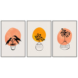 wall-art-print-canvas-poster-framed-Summertime Vases, Set Of 3 , By Ejaaz Haniff-GIOIA-WALL-ART