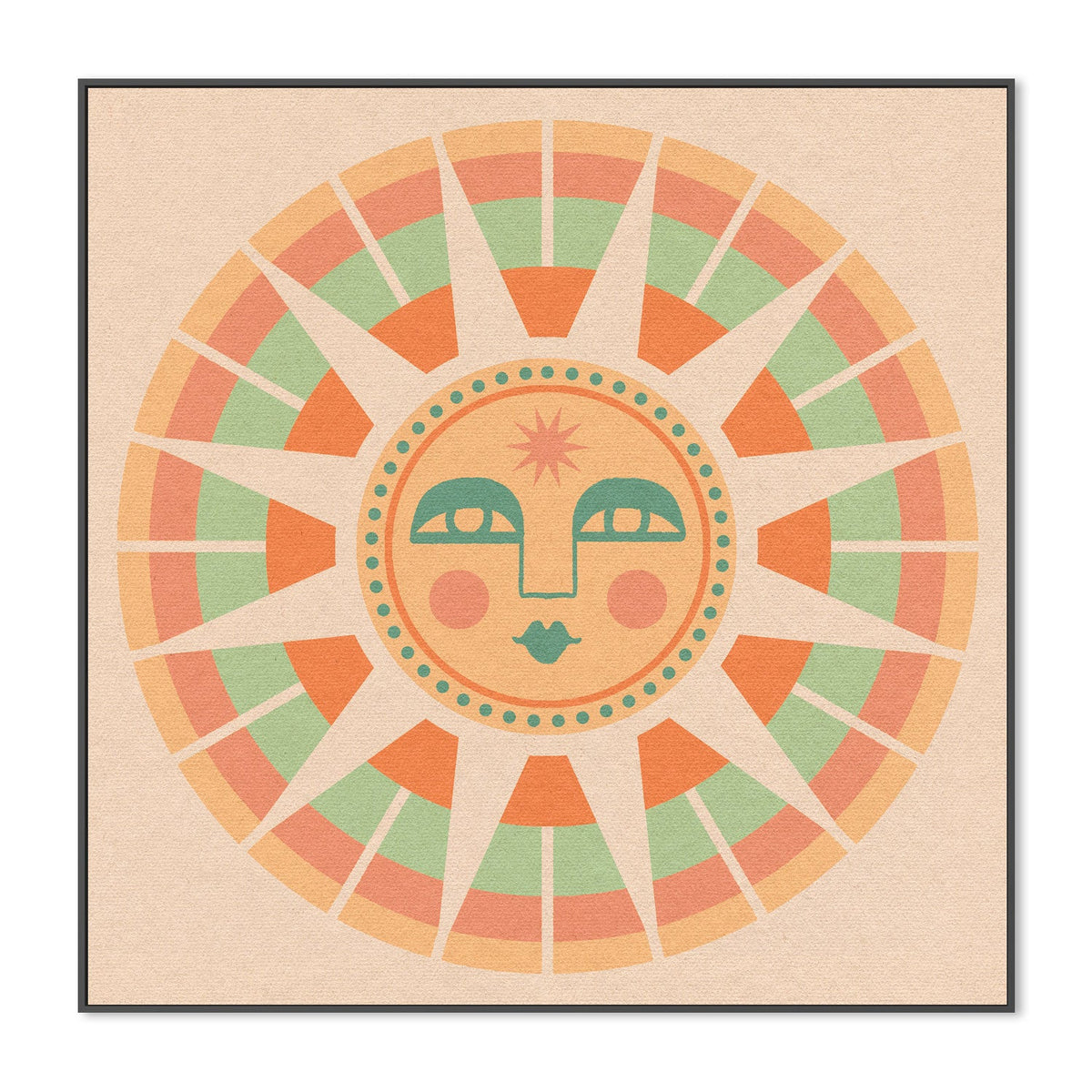 wall-art-print-canvas-poster-framed-Sun Face , By Cai & Jo-3
