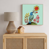 wall-art-print-canvas-poster-framed-Sunflower Bird-GIOIA-WALL-ART