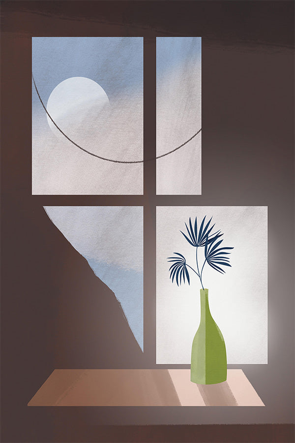 wall-art-print-canvas-poster-framed-Sunlight Through the Window-1