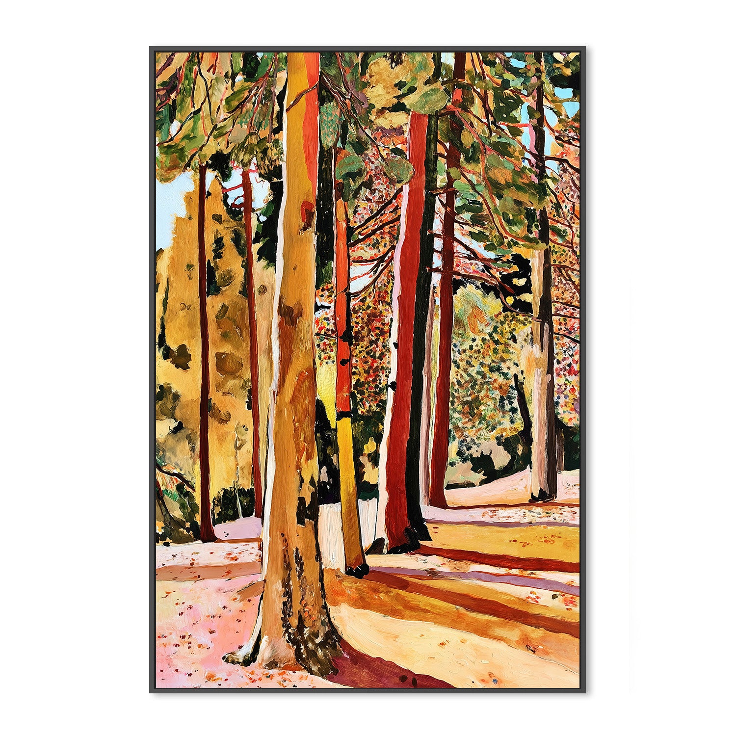 wall-art-print-canvas-poster-framed-Sunlit Pines-3
