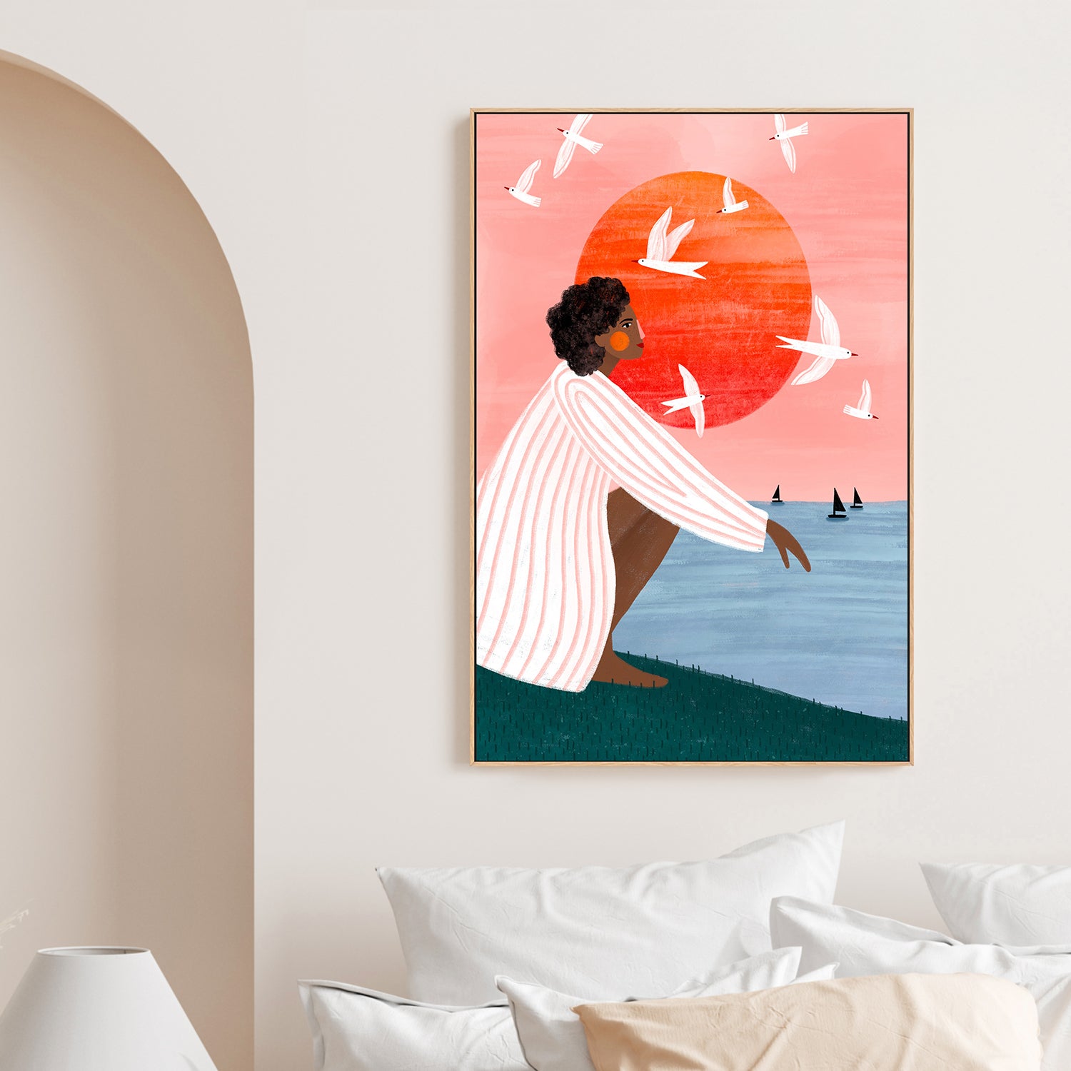 wall-art-print-canvas-poster-framed-Sunset On My Own-2