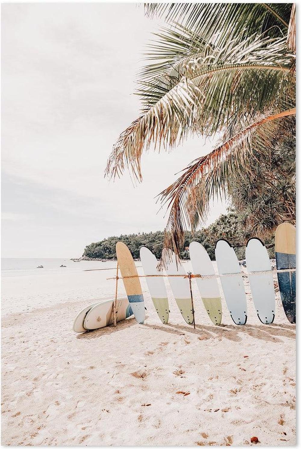 wall-art-print-canvas-poster-framed-Surfboards Lined Up-by-Gioia Wall Art-Gioia Wall Art