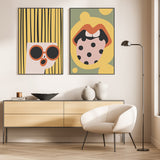 wall-art-print-canvas-poster-framed-Surprise Spotted Tongue, Set of 2-GIOIA-WALL-ART