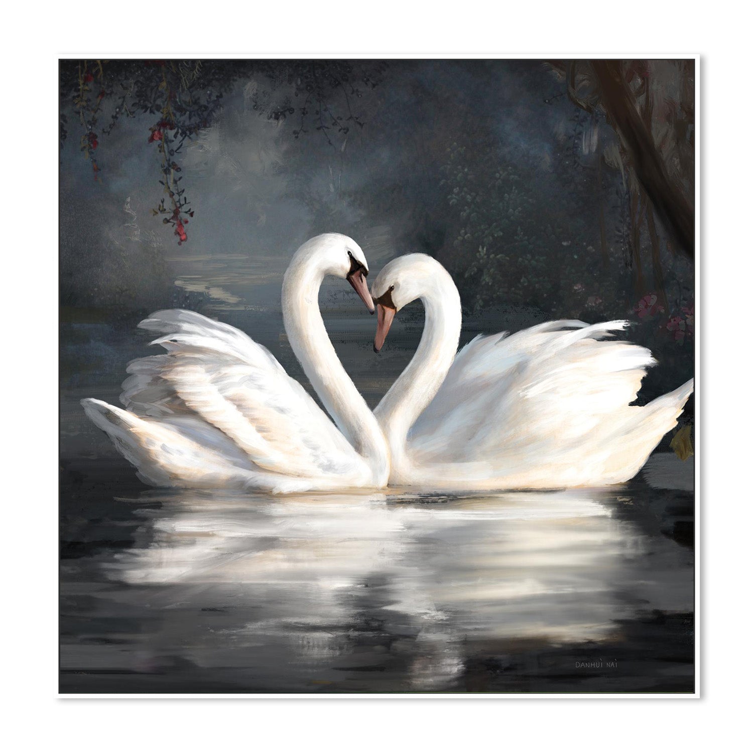 wall-art-print-canvas-poster-framed-Swan Lake No Flowers-5