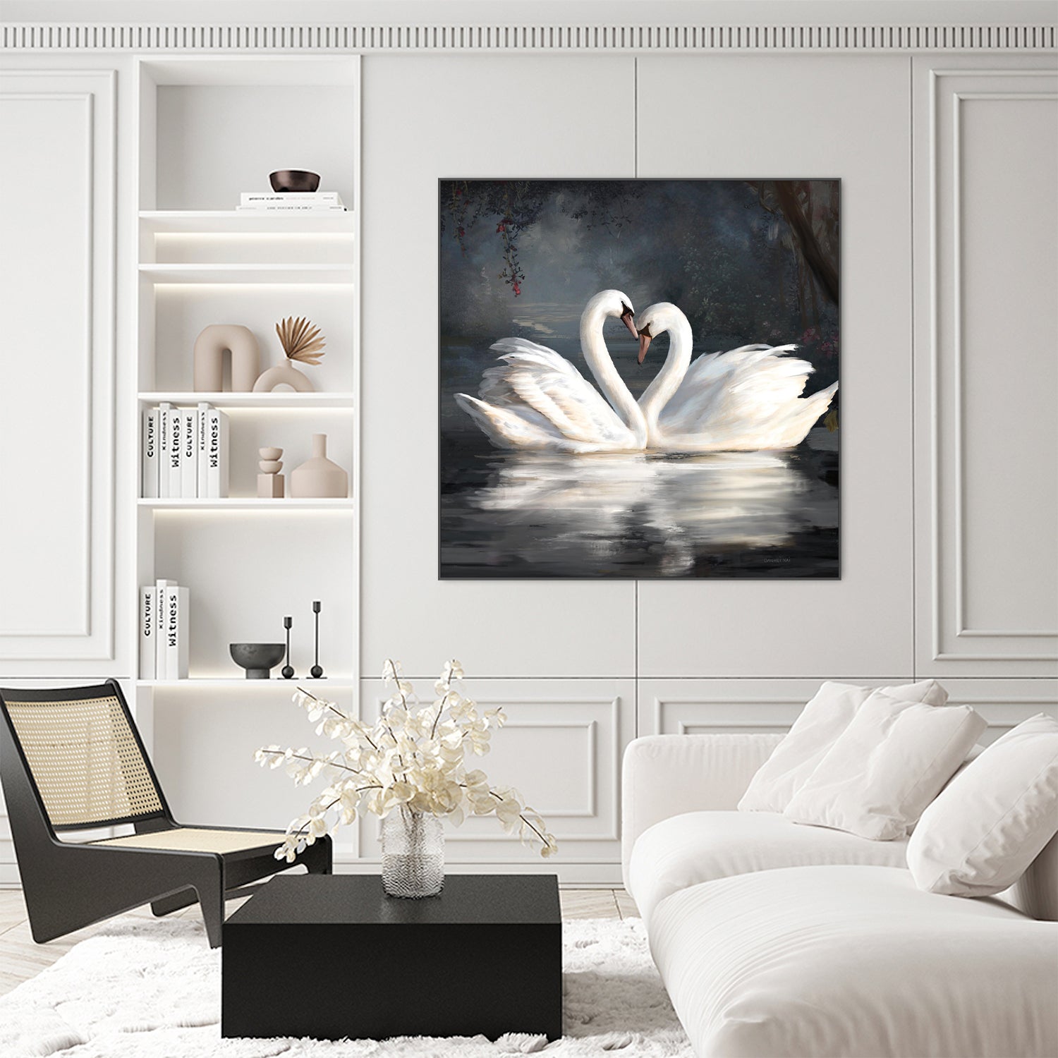 wall-art-print-canvas-poster-framed-Swan Lake No Flowers-9