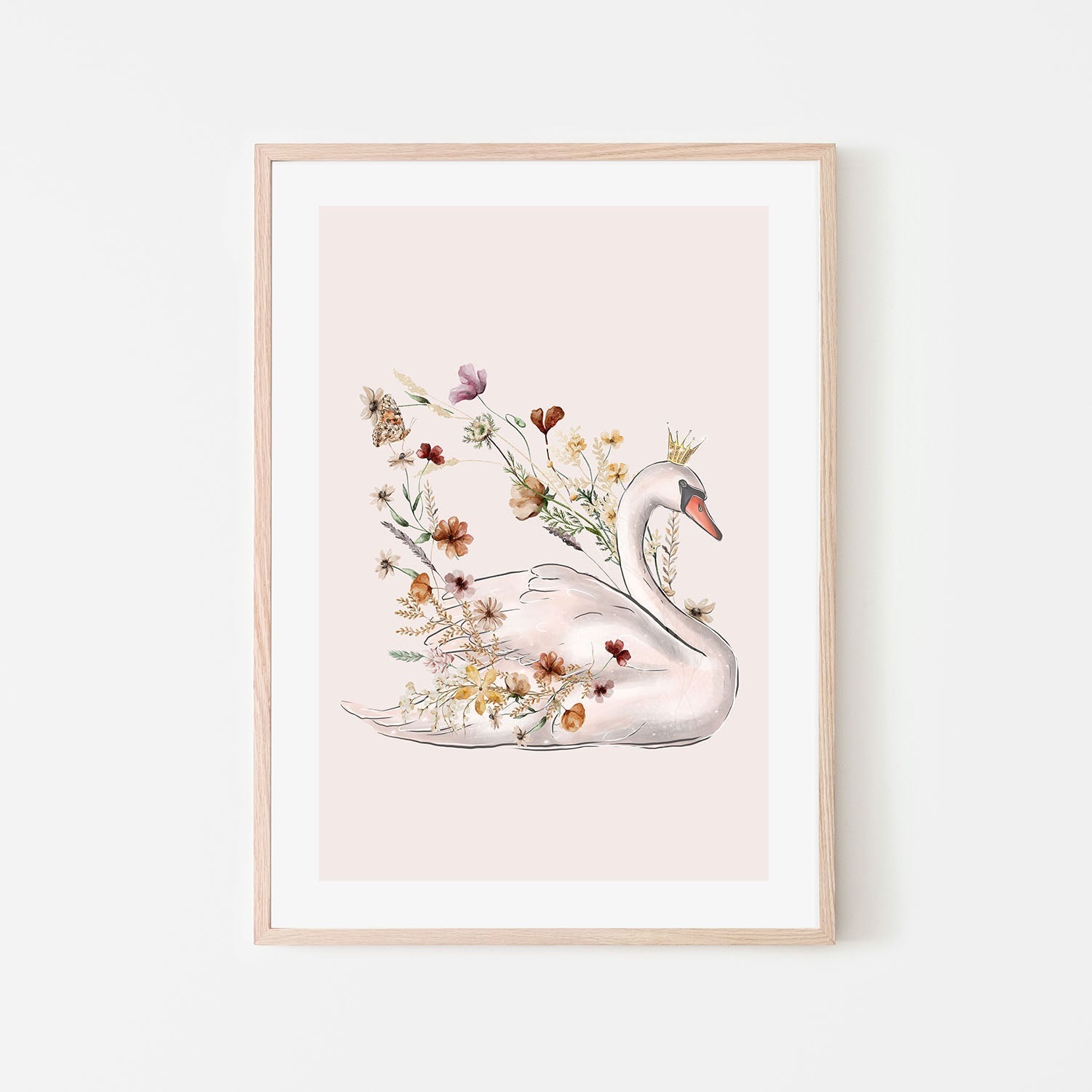 wall-art-print-canvas-poster-framed-Swan, Style A , By At Viv Home Prints-6