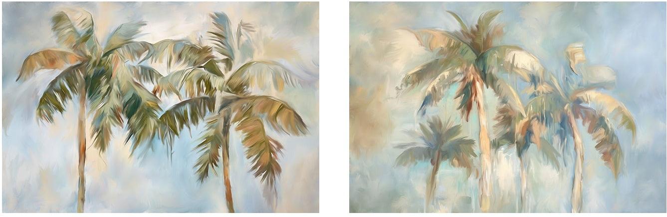 wall-art-print-canvas-poster-framed-Swaying Palms , Style A & B, Set Of 2 , By Accent Art Studio-1