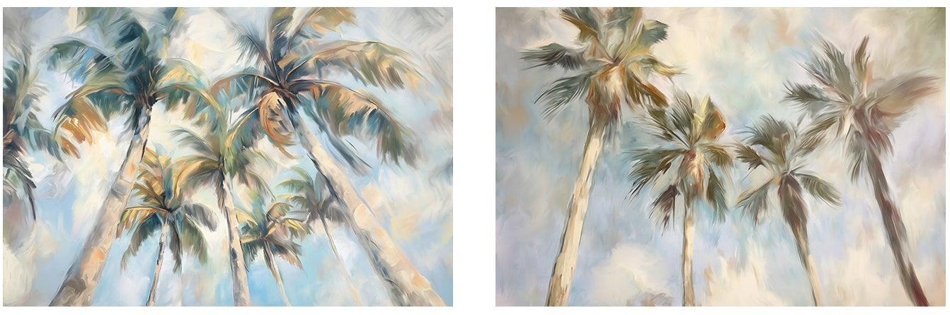 wall-art-print-canvas-poster-framed-Swaying Palms , Style C& D , Set Of 2 , By Accent Art Studio-1