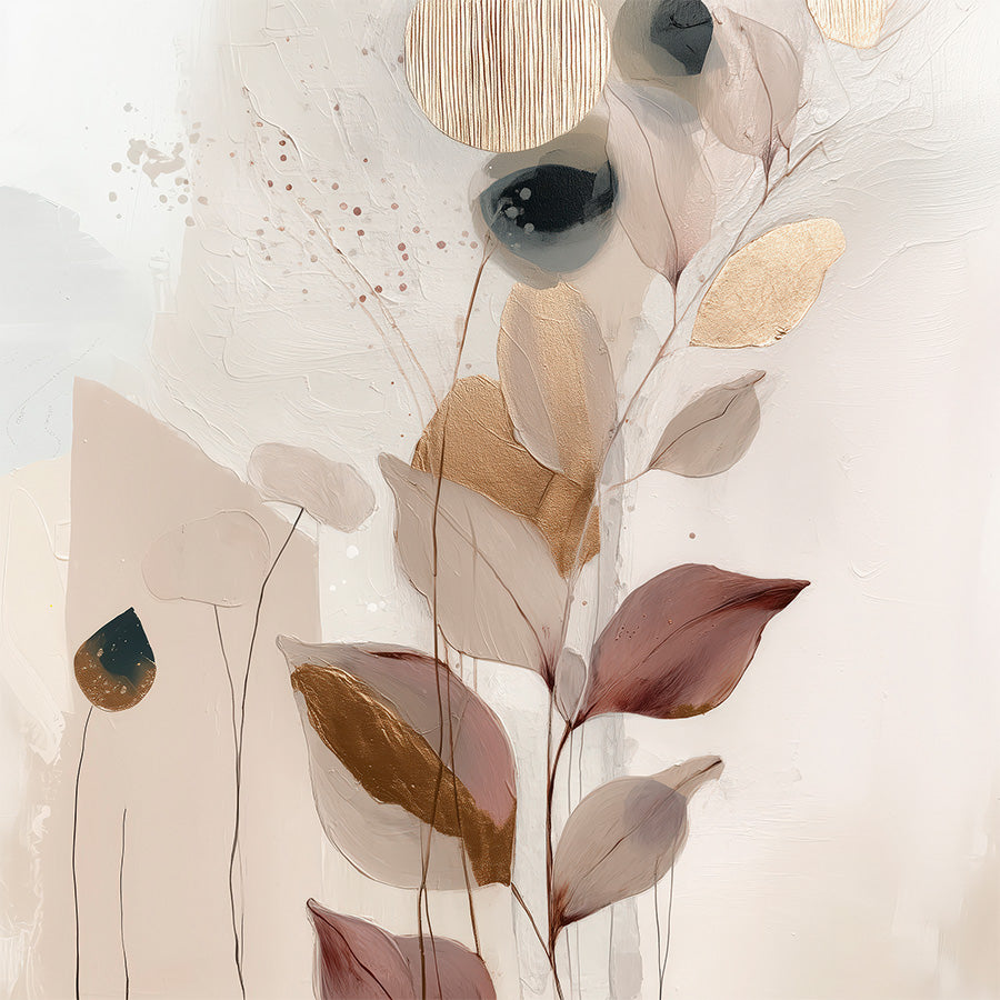 wall-art-print-canvas-poster-framed-Sweet Leaves, Style C-1