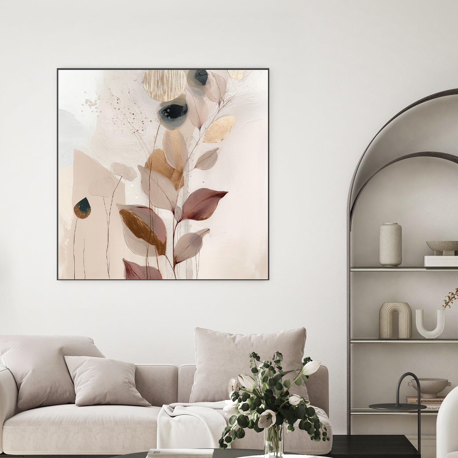 wall-art-print-canvas-poster-framed-Sweet Leaves, Style C-2