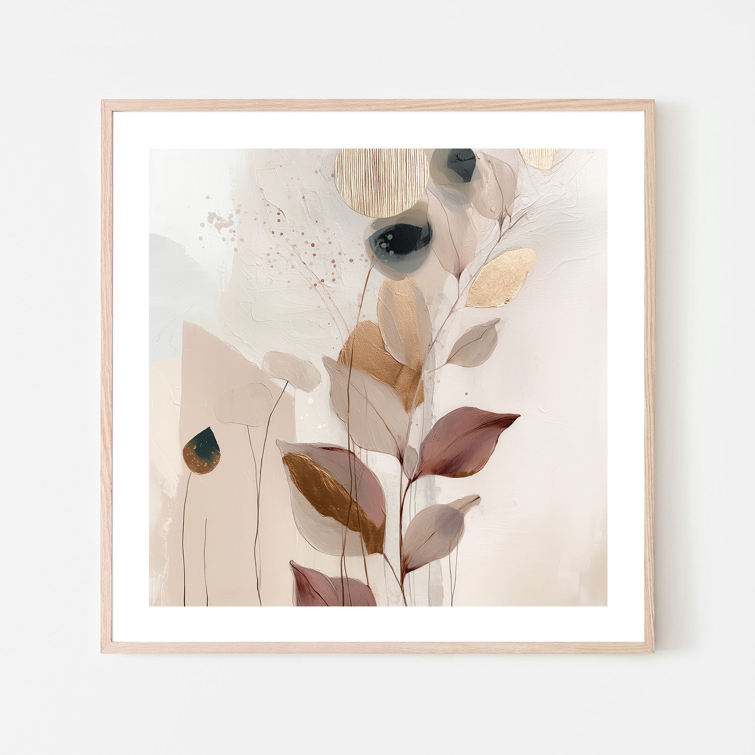 wall-art-print-canvas-poster-framed-Sweet Leaves, Style C-6