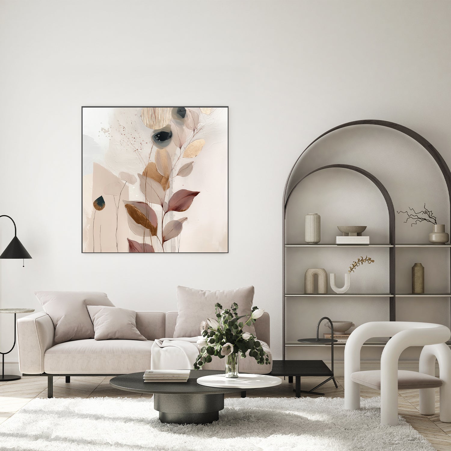 wall-art-print-canvas-poster-framed-Sweet Leaves, Style C-7