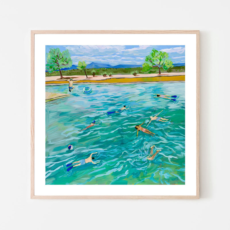 wall-art-print-canvas-poster-framed-Swimming Party , By Eleanor Baker-6