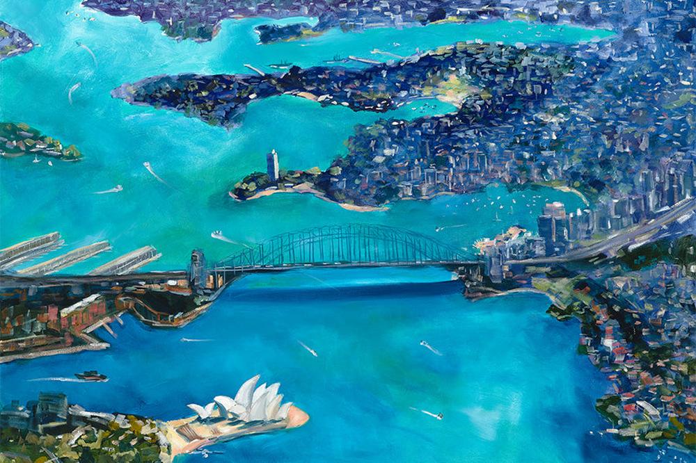 wall-art-print-canvas-poster-framed-Sydney by Air-1
