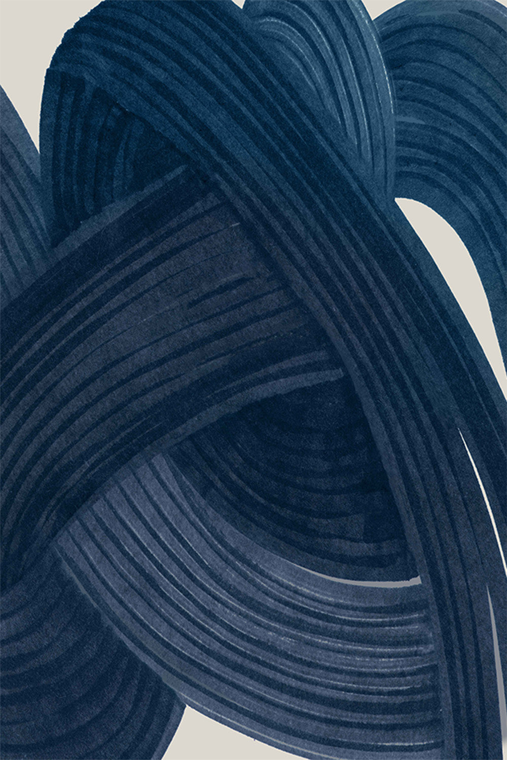 wall-art-print-canvas-poster-framed-Tangle in Indigo, Style A-1