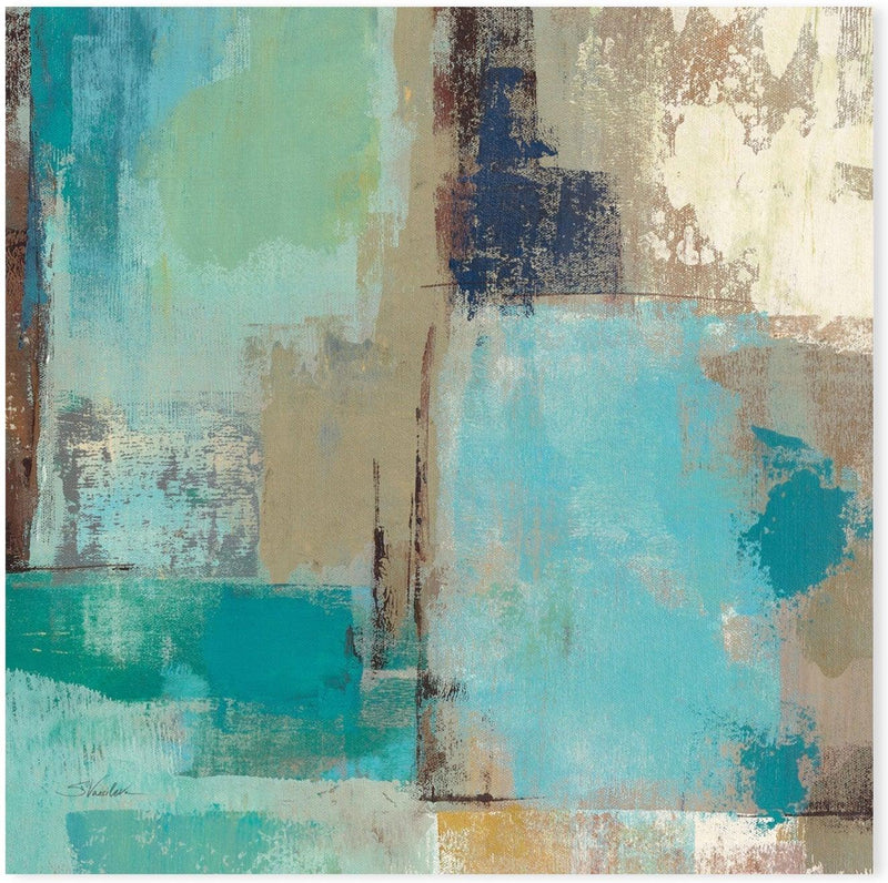 wall-art-print-canvas-poster-framed-Teal and Aqua Reflections, Style B-by-Silvia Vassileva-Gioia Wall Art
