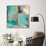 wall-art-print-canvas-poster-framed-Teal and Aqua Reflections, Style B-by-Silvia Vassileva-Gioia Wall Art