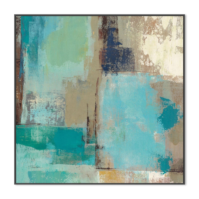 wall-art-print-canvas-poster-framed-Teal and Aqua Reflections, Style B-by-Silvia Vassileva-Gioia Wall Art