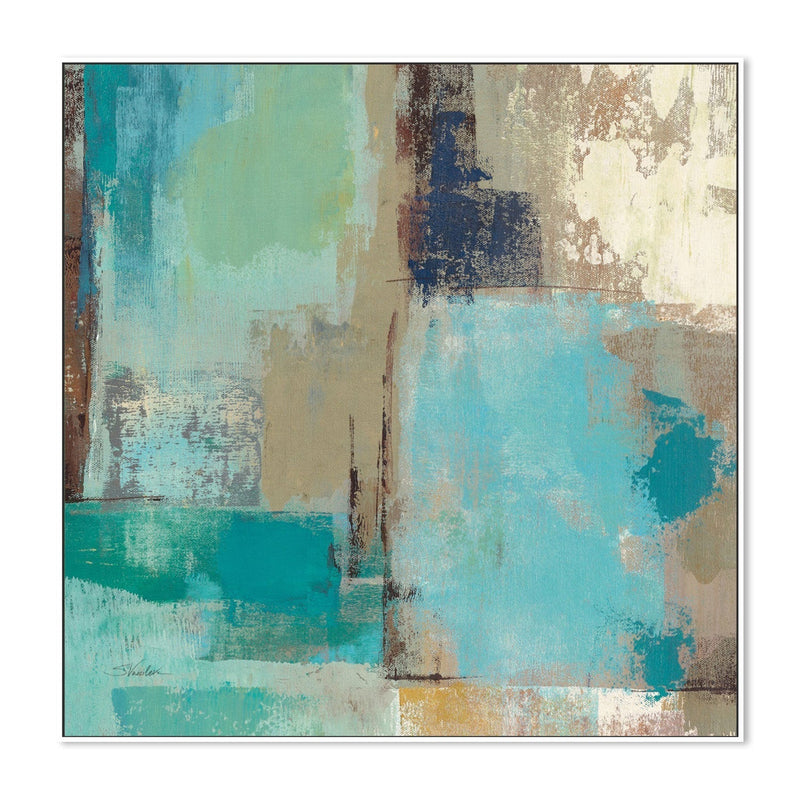 wall-art-print-canvas-poster-framed-Teal and Aqua Reflections, Style B-by-Silvia Vassileva-Gioia Wall Art
