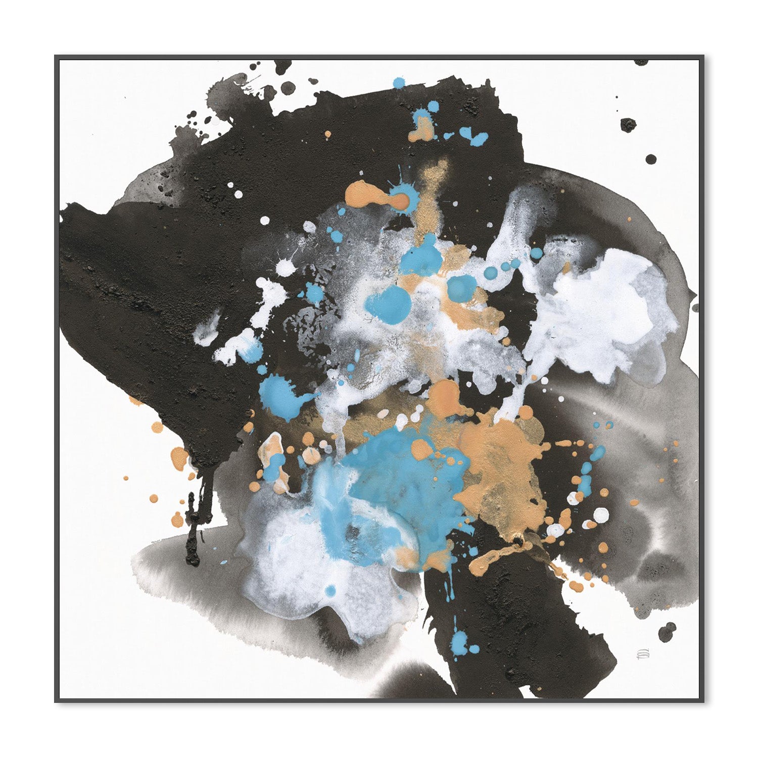 wall-art-print-canvas-poster-framed-Teal Chaos, Style A-3