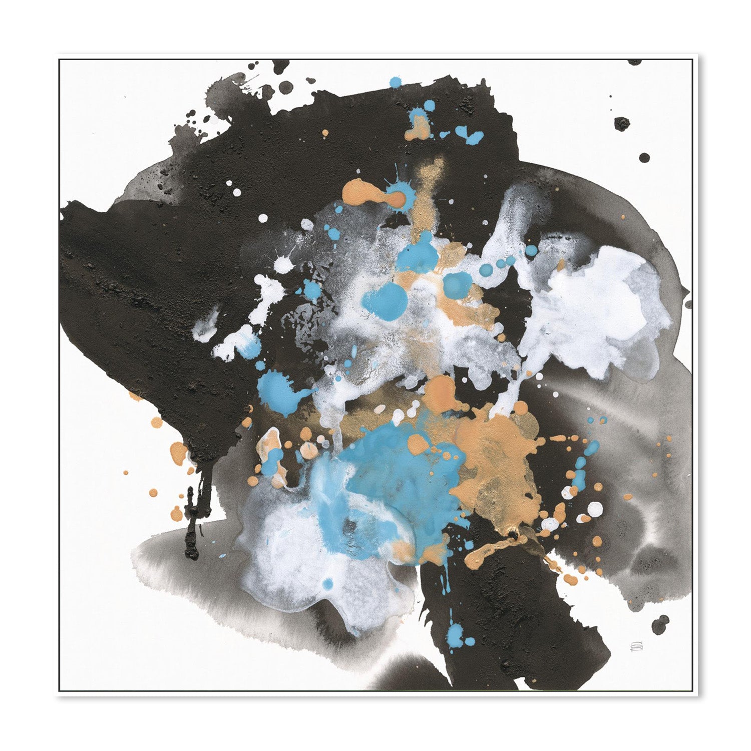 wall-art-print-canvas-poster-framed-Teal Chaos, Style A-5