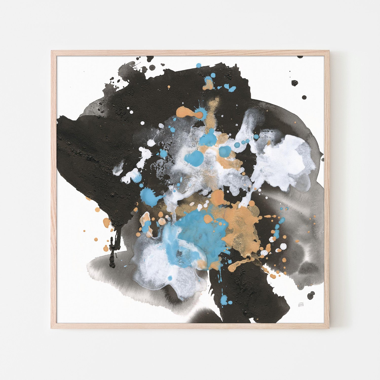 wall-art-print-canvas-poster-framed-Teal Chaos, Style A-6