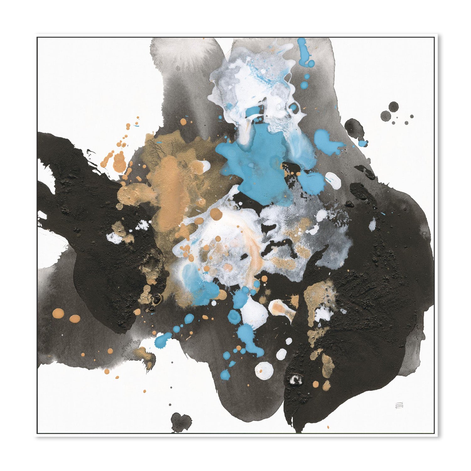 wall-art-print-canvas-poster-framed-Teal Chaos, Style B-5