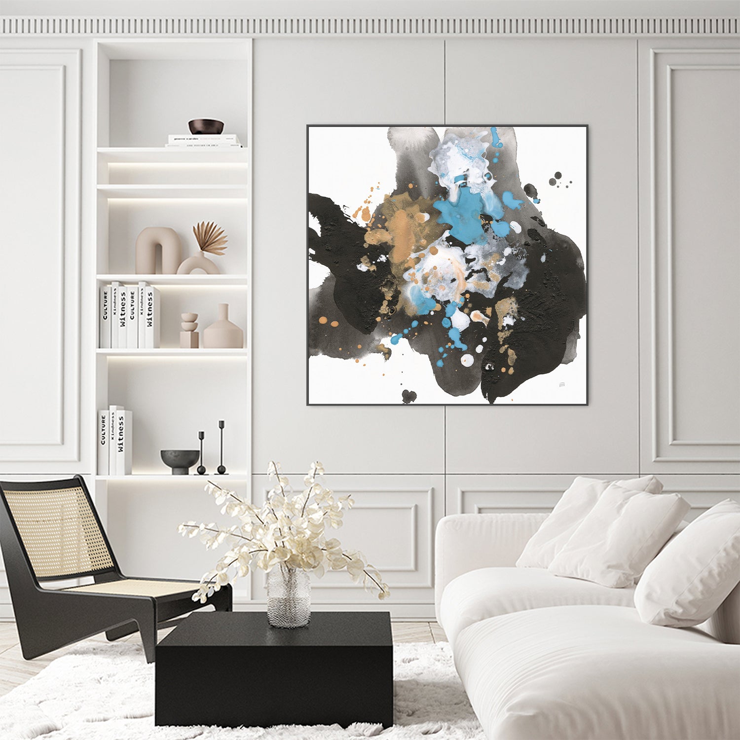 wall-art-print-canvas-poster-framed-Teal Chaos, Style B-9