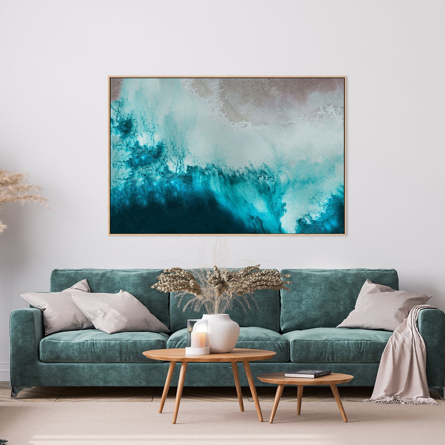 wall-art-print-canvas-poster-framed-Teal Wonder , By Petra Meikle-7