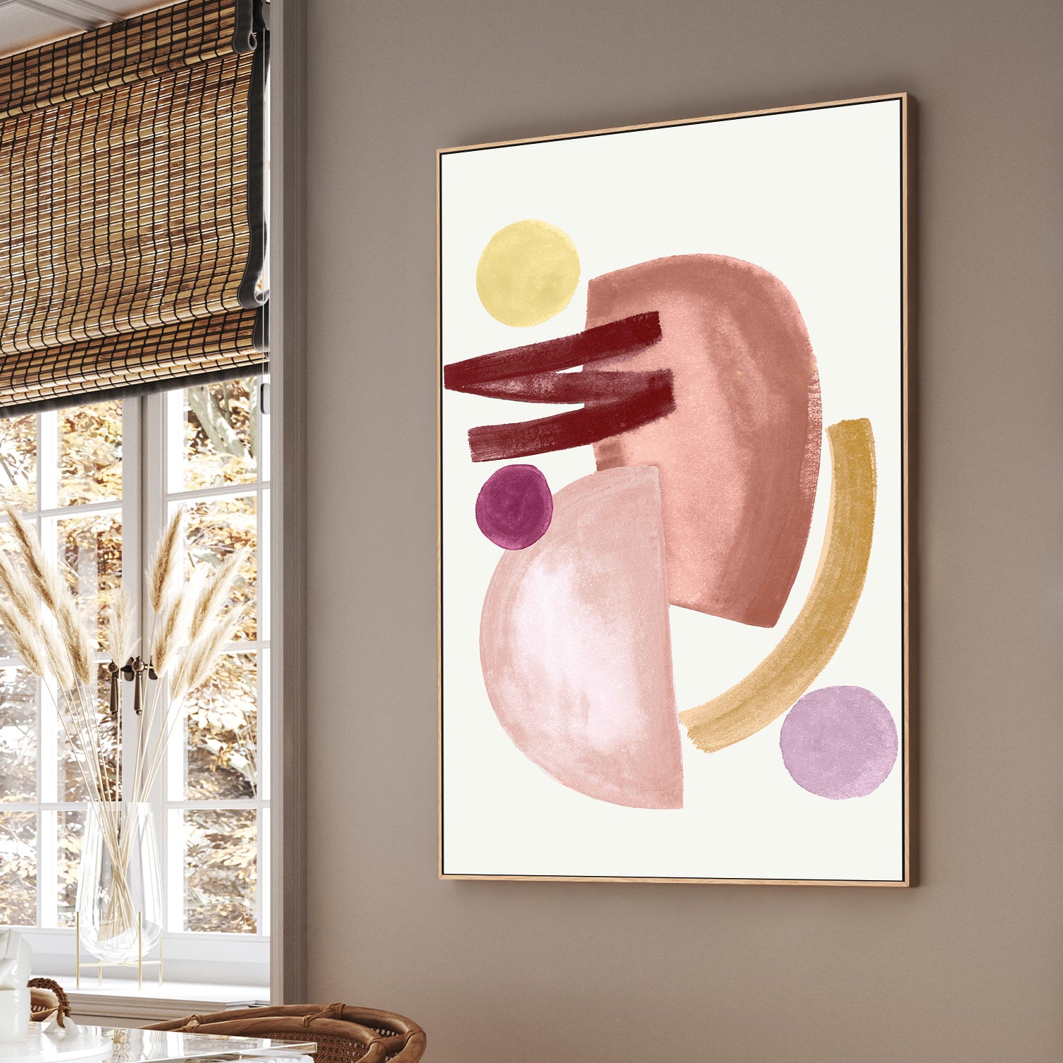 wall-art-print-canvas-poster-framed-Terracotta Strokes, Style A-2