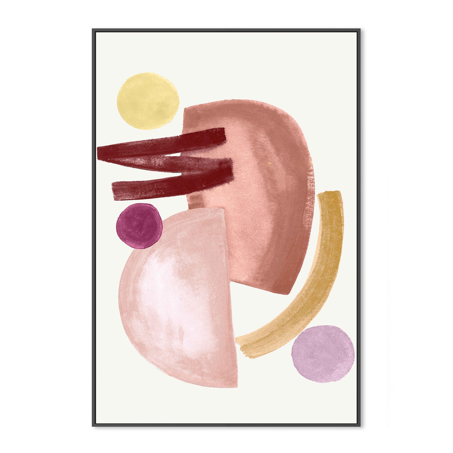 wall-art-print-canvas-poster-framed-Terracotta Strokes, Style A-3