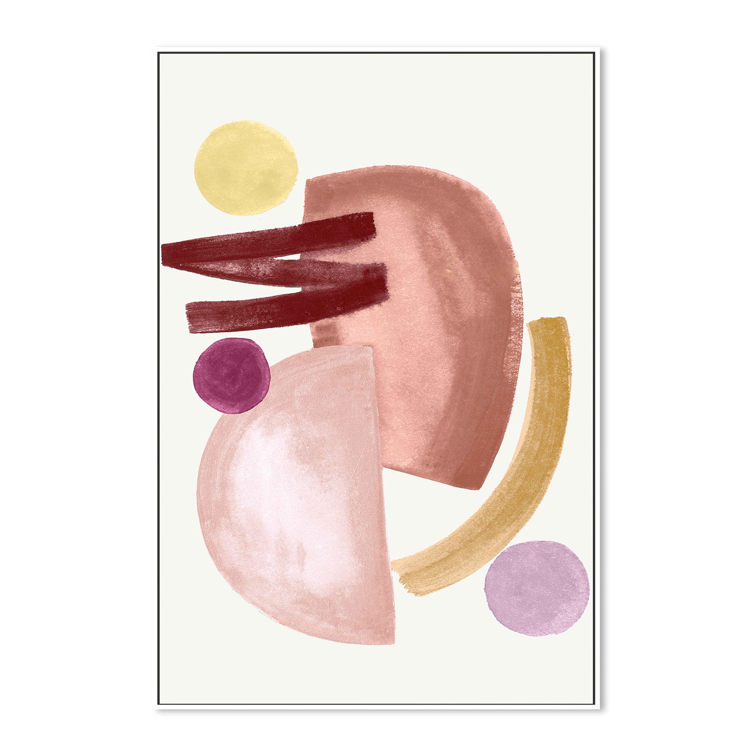 wall-art-print-canvas-poster-framed-Terracotta Strokes, Style A-5