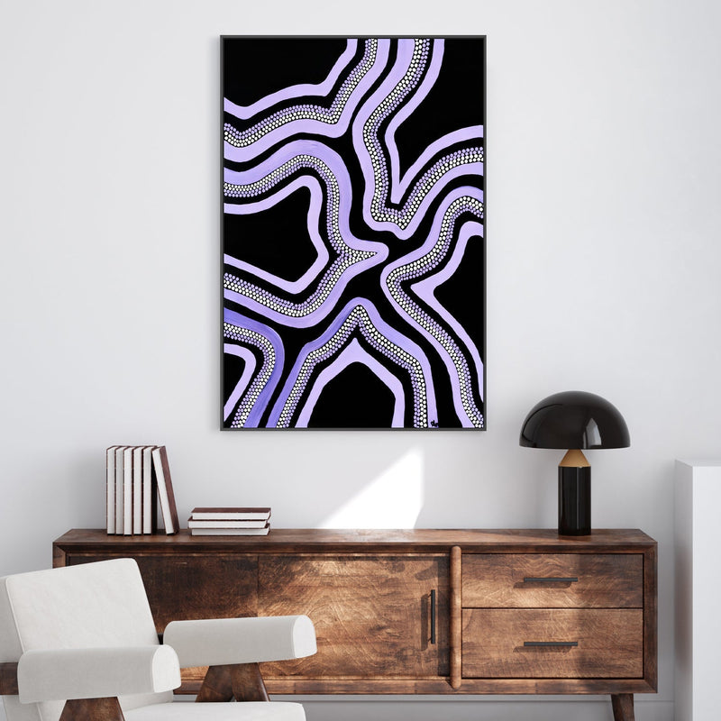 wall-art-print-canvas-poster-framed-Thakalaana Night Time , By Bilura Watu-GIOIA-WALL-ART