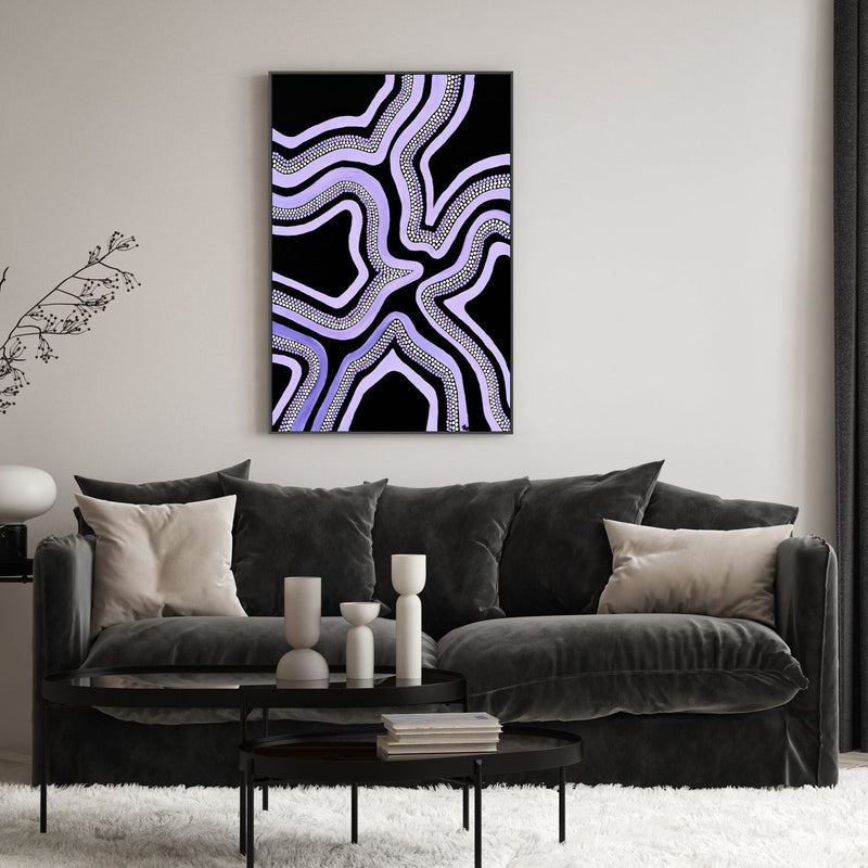 wall-art-print-canvas-poster-framed-Thakalaana Night Time , By Bilura Watu-GIOIA-WALL-ART