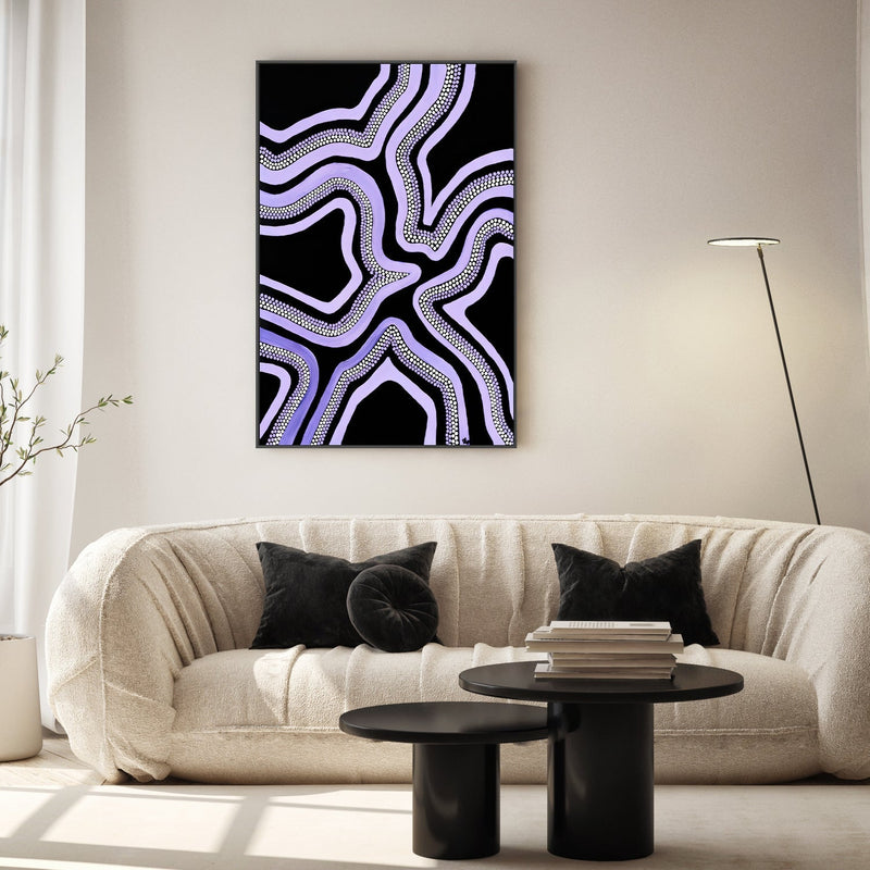 wall-art-print-canvas-poster-framed-Thakalaana Night Time , By Bilura Watu-GIOIA-WALL-ART