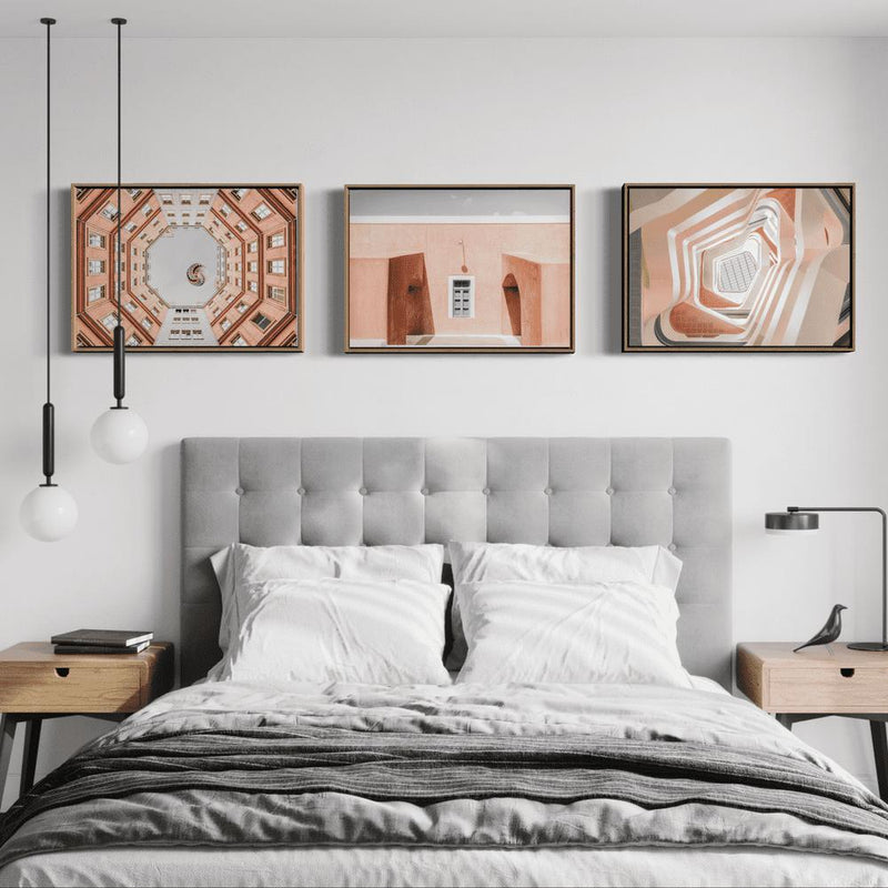 wall-art-print-canvas-poster-framed-The Aesthetics Brown, Set Of 3-by-Plus X Studio-Gioia Wall Art