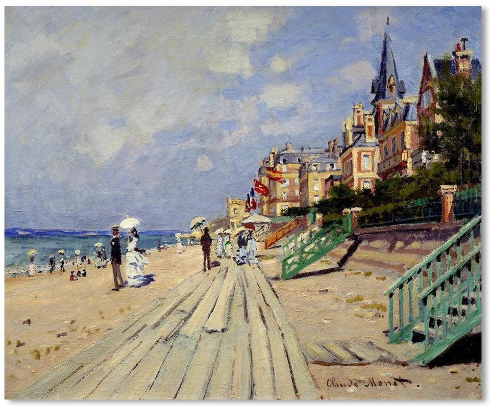 wall-art-print-canvas-poster-framed-The Beach At Trouville, By Monet-by-Gioia Wall Art-Gioia Wall Art