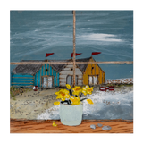 wall-art-print-canvas-poster-framed-The Beach Huts , By Louise O'hara-1