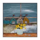 wall-art-print-canvas-poster-framed-The Beach Huts , By Louise O'hara-3