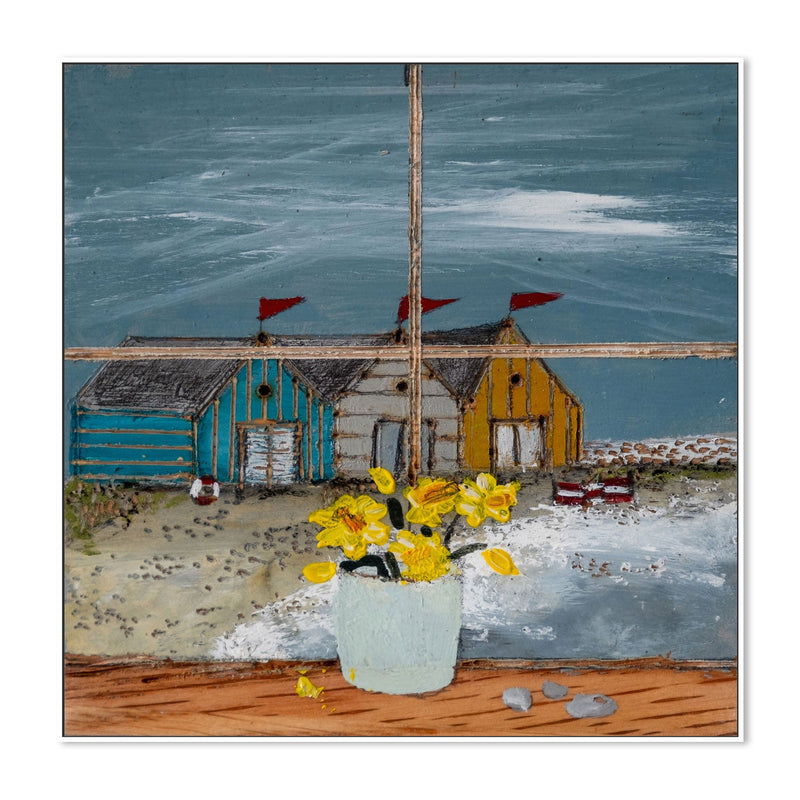 wall-art-print-canvas-poster-framed-The Beach Huts , By Louise O'hara-5