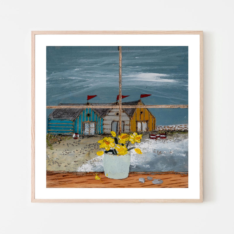 wall-art-print-canvas-poster-framed-The Beach Huts , By Louise O'hara-6
